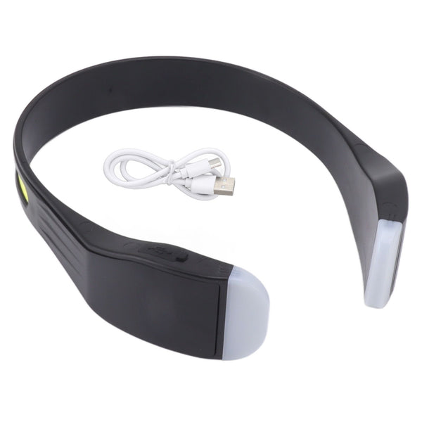 COB Head Torch Rechargeable LED Headlamp 2000lm Super Bright Lightweight 4 Modes for Running Camping Emergency Black
