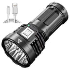 LED Outdoor Flashlight USB Rechargeable Super Bright Flashlight for Outdoor Camping Fishing Hiking