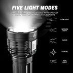 LED Outdoor Flashlight USB Rechargeable Super Bright Flashlight for Outdoor Camping Fishing Hiking