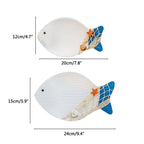 Wood Fish Hanging Ornament Wooden Fish Wall Art Decor for Beach Theme Fish Sculpture