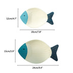 Wood Fish Hanging Ornament Wooden Fish Wall Art Decor for Beach Theme Fish Sculpture