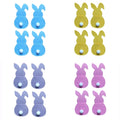 16Pcs Easter Bunny Cutlery Bags Rabbit Flatware Holder Tableware Utensil Storage Bags for Home Party Tabletop