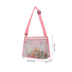 Children Beach Mesh Bag Kids Outdoor Net Storage Bag with Adjustable Strap Kids Sand Crossbody Bag for Toy