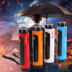 Portable Hand Crank Flashlight with Alarm FM Radio Function 1800mAh LED Generator Flashlight for Home Outdoor Camping Hiking