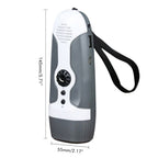Hand Crank Charging Flashlight with 3 LED Light FM Radio Alarm for Travel Camping Mining Disaster