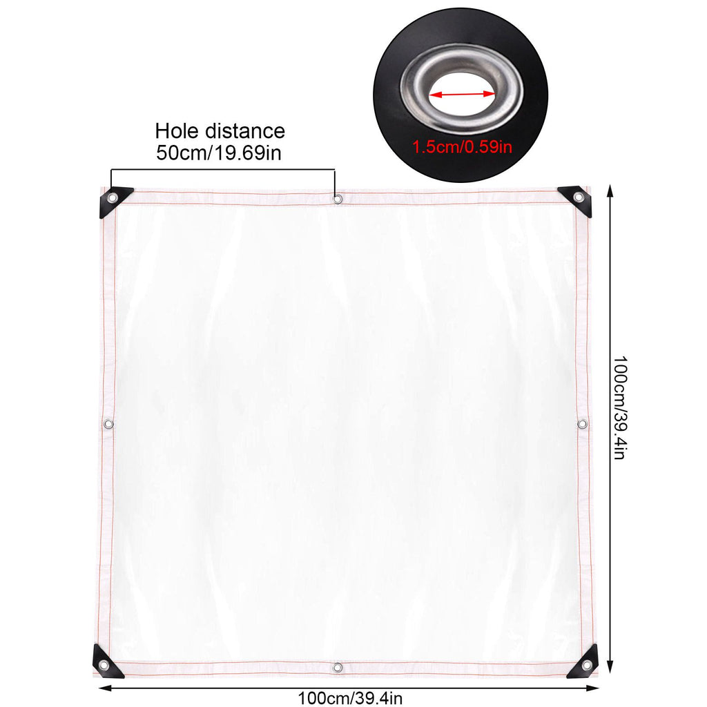 Transparent Rain Tarp Thickened PE Garden Plants Rain Shelter Cover for Courtyard Balcony
