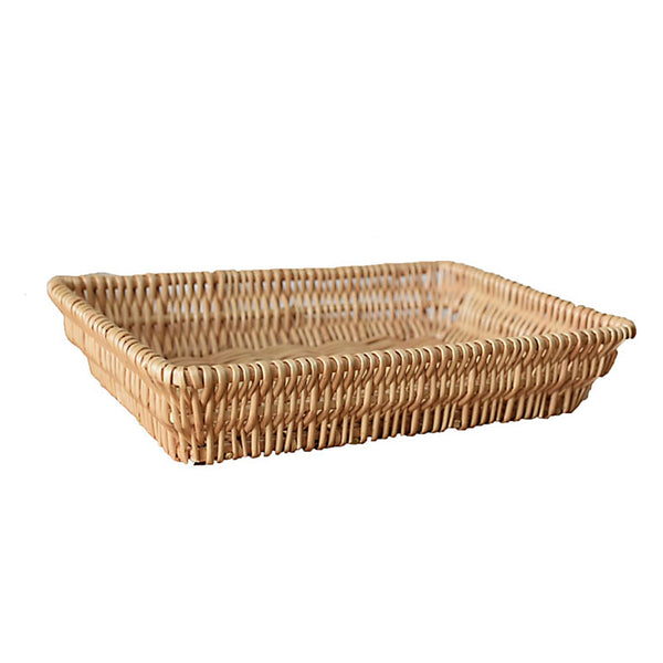 Rattan Storage Basket Basket Woven Snacks Fruit Basket Stackable Woven Bread Basket