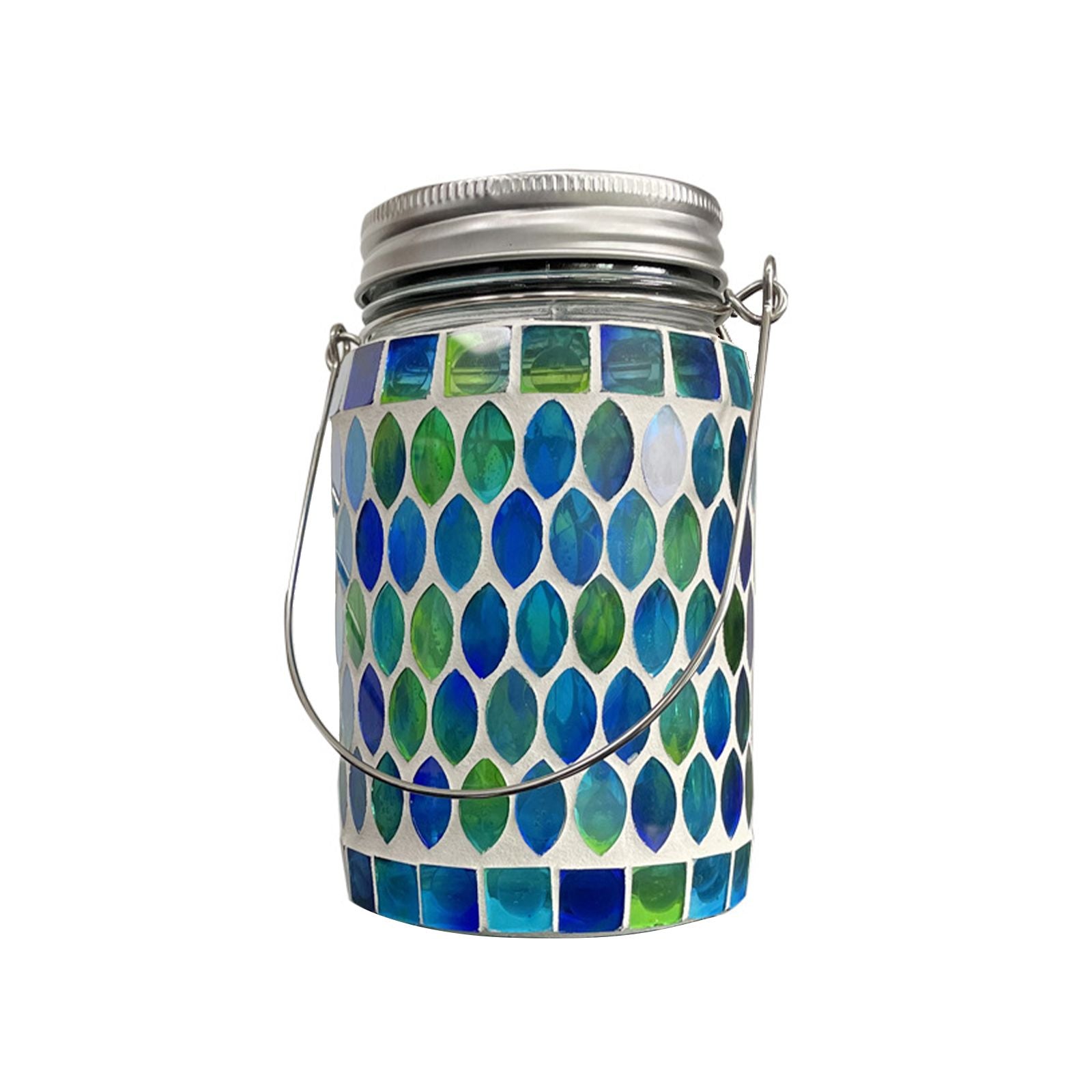 Solar Mosaic Lantern Light IP44 Waterproof Inlaid Fade Resistant Mosaic Glass Light