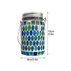 Solar Mosaic Lantern Light IP44 Waterproof Inlaid Fade Resistant Mosaic Glass Light
