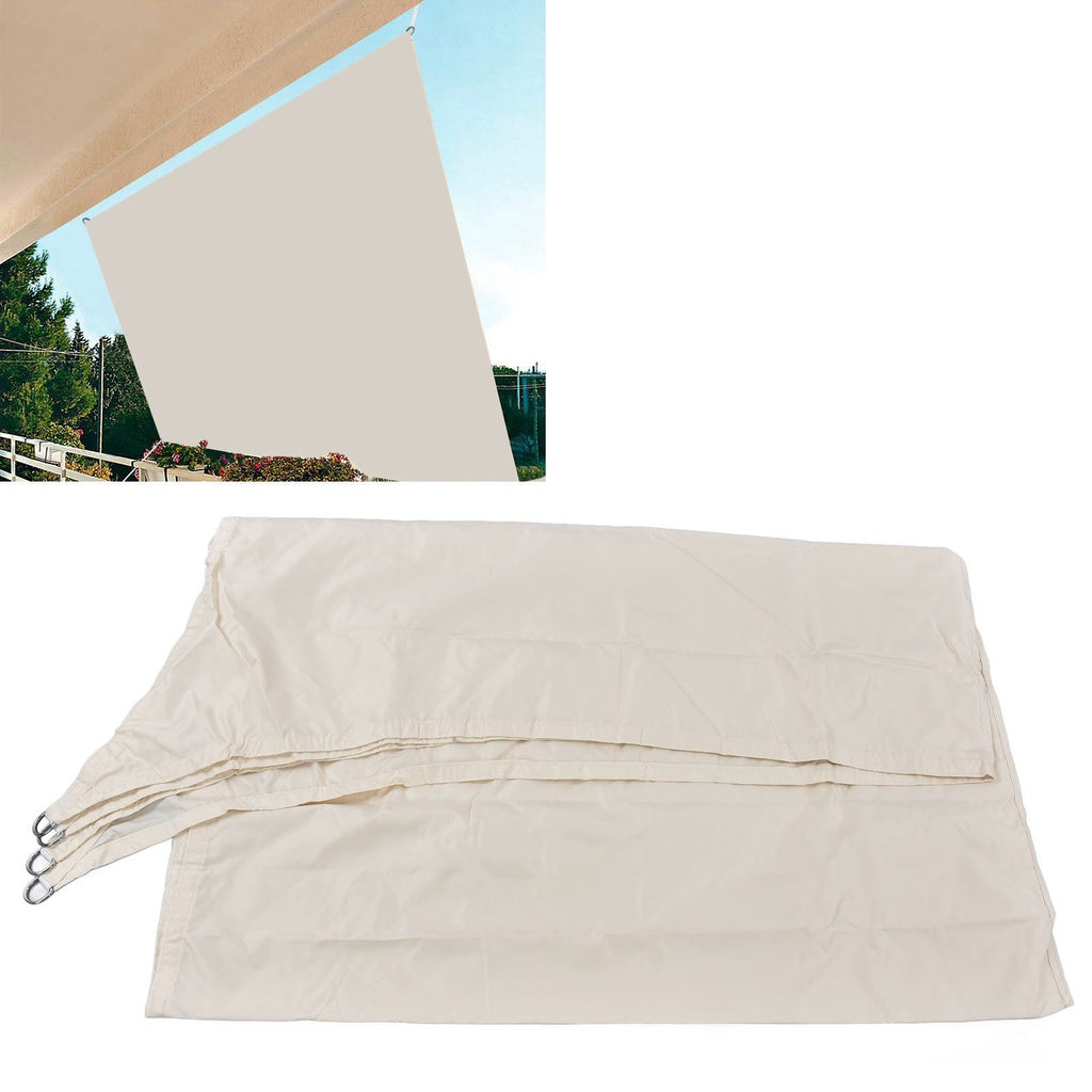 Milky White Shade Canopy Waterproof Shading Foldable 3x3m Quadrilateral Reducing Heat Shade Sail for Outdoor