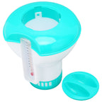 Spa Chemical Dispenser with Thermometer Reusable Lake Blue Swimming Pool Chlorine Tablet Floater