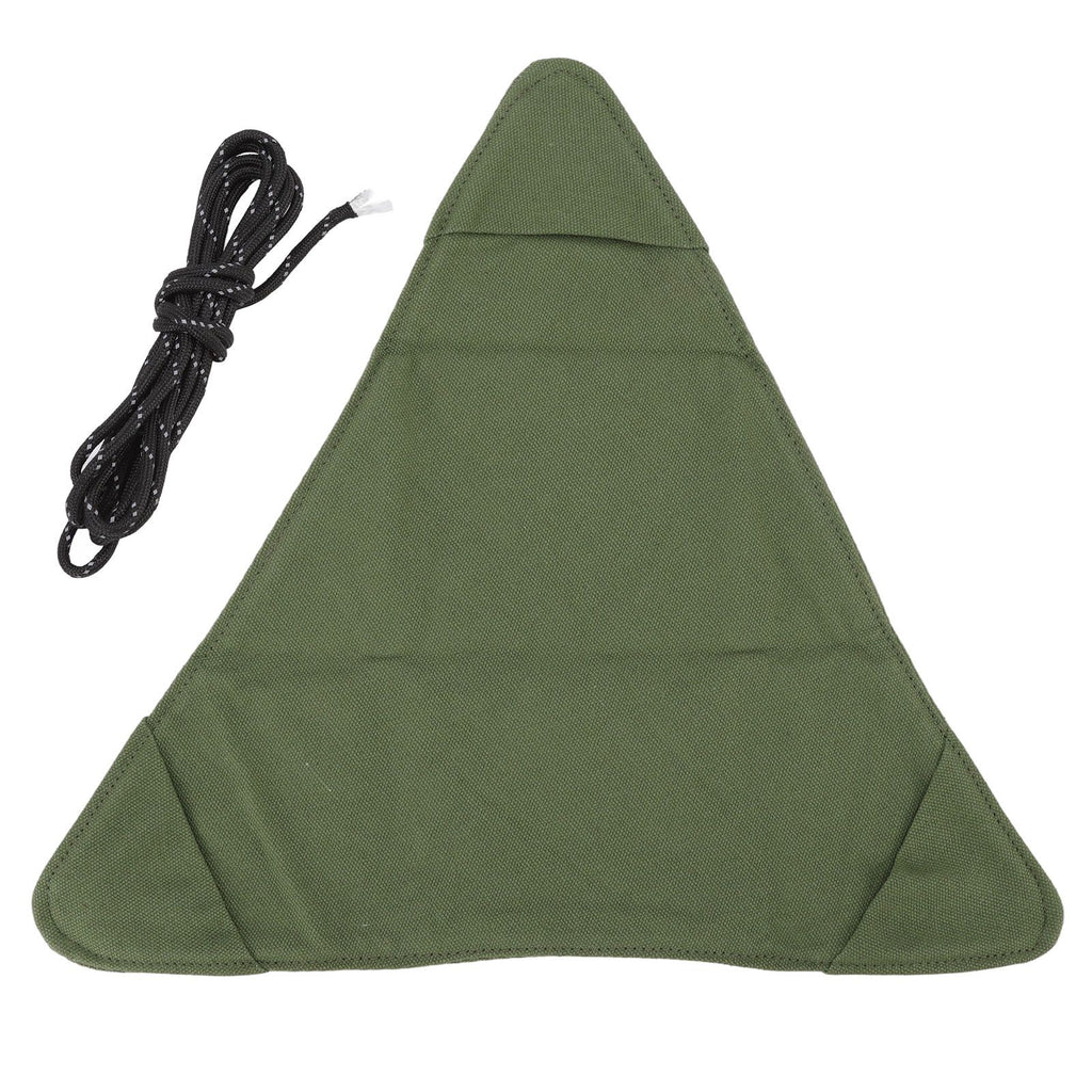 Tripod Stool Cloth Portable Foldable Triangle Stool Cloth Handcraft Anti Scratch Canvas Camping Stool Cloth for Fishing Military Green