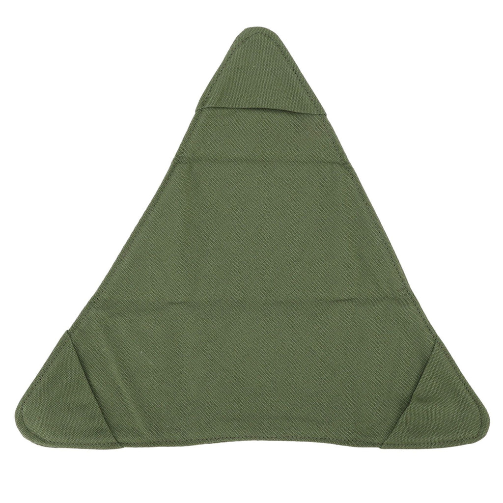 Tripod Stool Cloth Portable Foldable Triangle Stool Cloth Handcraft Anti Scratch Canvas Camping Stool Cloth for Fishing Military Green