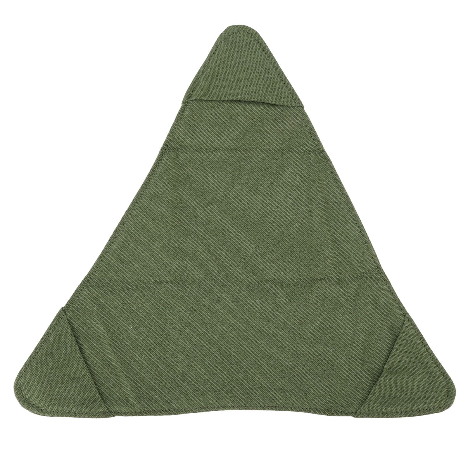 Tripod Stool Cloth Portable Foldable Triangle Stool Cloth Handcraft Anti Scratch Canvas Camping Stool Cloth for Fishing Military Green