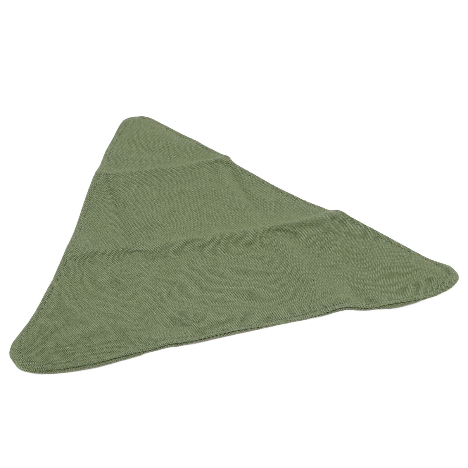 Tripod Stool Cloth Portable Foldable Triangle Stool Cloth Handcraft Anti Scratch Canvas Camping Stool Cloth for Fishing Military Green