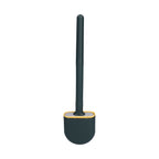 Wall Mounted Toilet Brush Drying Holder Set with Detachable Handle Cleaning Tool for Home Hotel BathroomGreen