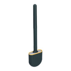 Wall Mounted Toilet Brush Drying Holder Set with Detachable Handle Cleaning Tool for Home Hotel BathroomGreen