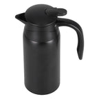 800ml Portable Electric Car Kettles Car Water Dispenser with White Base Silicone Sealing Ring Cover for Travel Boil WaterBlack