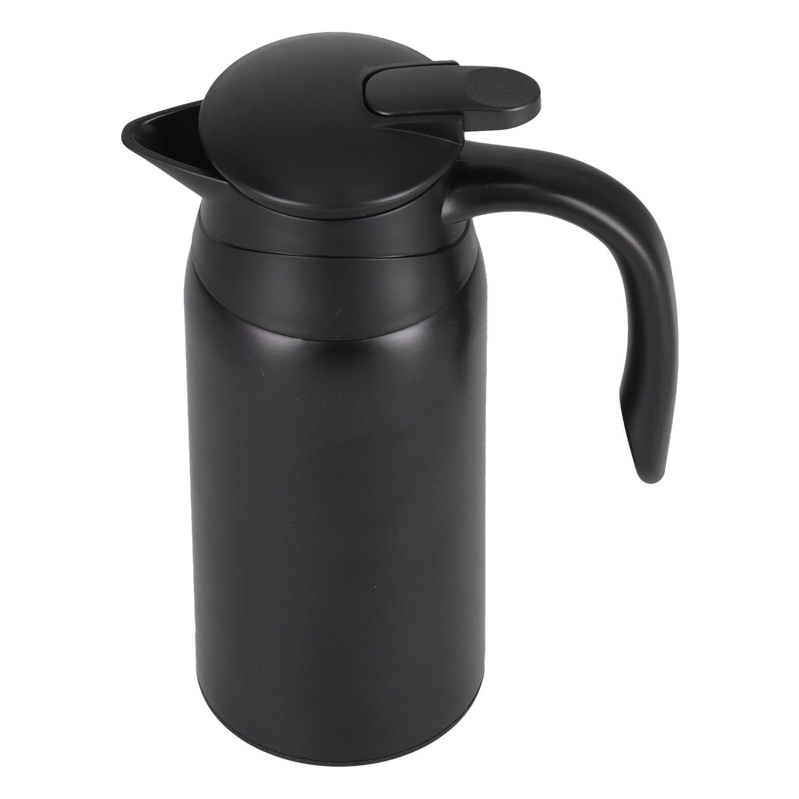 800ml Portable Electric Car Kettles Car Water Dispenser with White Base Silicone Sealing Ring Cover for Travel Boil WaterBlack