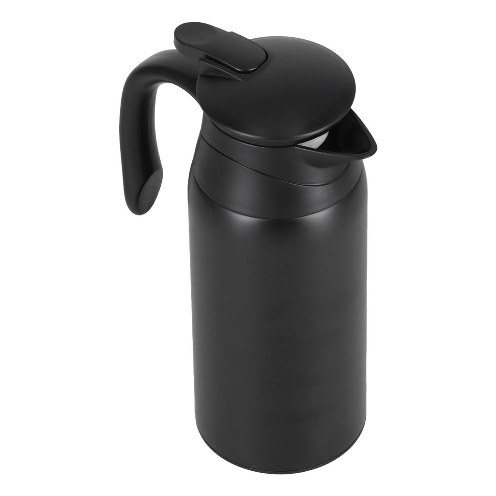 800ml Portable Electric Car Kettles Car Water Dispenser with White Base Silicone Sealing Ring Cover for Travel Boil WaterBlack