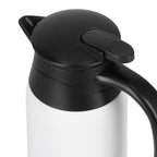 800ml Portable Electric Car Kettles Car Water Dispenser with White Base Silicone Sealing Ring Cover for Travel Boil WaterWhite