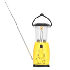 LED Camping Lantern Solar Hand Crank Battery Charging Adjustable Brightness 8 LEDs Support FM AM Function LED Lantern