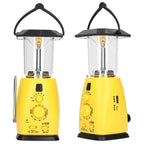 LED Camping Lantern Solar Hand Crank Battery Charging Adjustable Brightness 8 LEDs Support FM AM Function LED Lantern