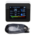 Air Quality Monitor 8 in 1 Real Time Color Screen Space Saving Widely Used CO2 Detector for TVOC HCHO PM2.5 PM1.0 PM10 White