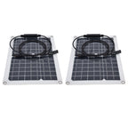 2 Pcs Solar Panels Kit 15W Portable Monocrystalline Solar Panel Charger for Outdoor Boat Caravan RV Charging