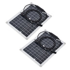 2 Pcs Solar Panels Kit 15W Portable Monocrystalline Solar Panel Charger for Outdoor Boat Caravan RV Charging