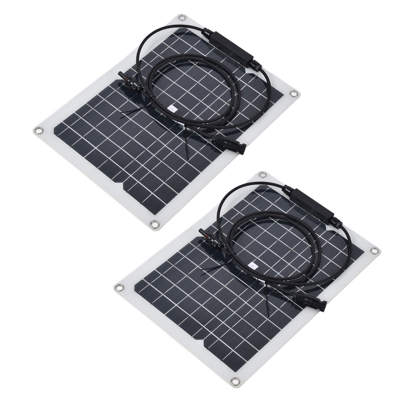 2 Pcs Solar Panels Kit 15W Portable Monocrystalline Solar Panel Charger for Outdoor Boat Caravan RV Charging