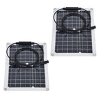 2 Pcs Solar Panels Kit 15W Portable Monocrystalline Solar Panel Charger for Outdoor Boat Caravan RV Charging