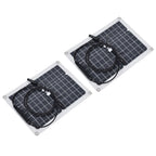 2 Pcs Solar Panels Kit 15W Portable Monocrystalline Solar Panel Charger for Outdoor Boat Caravan RV Charging