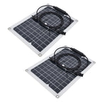 2 Pcs Solar Panels Kit 15W Portable Monocrystalline Solar Panel Charger for Outdoor Boat Caravan RV Charging