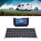 10W Solar Panel Set with 10A Controller Exhaust Fan for Car Yacht RV Boat Moblie Phone Battery