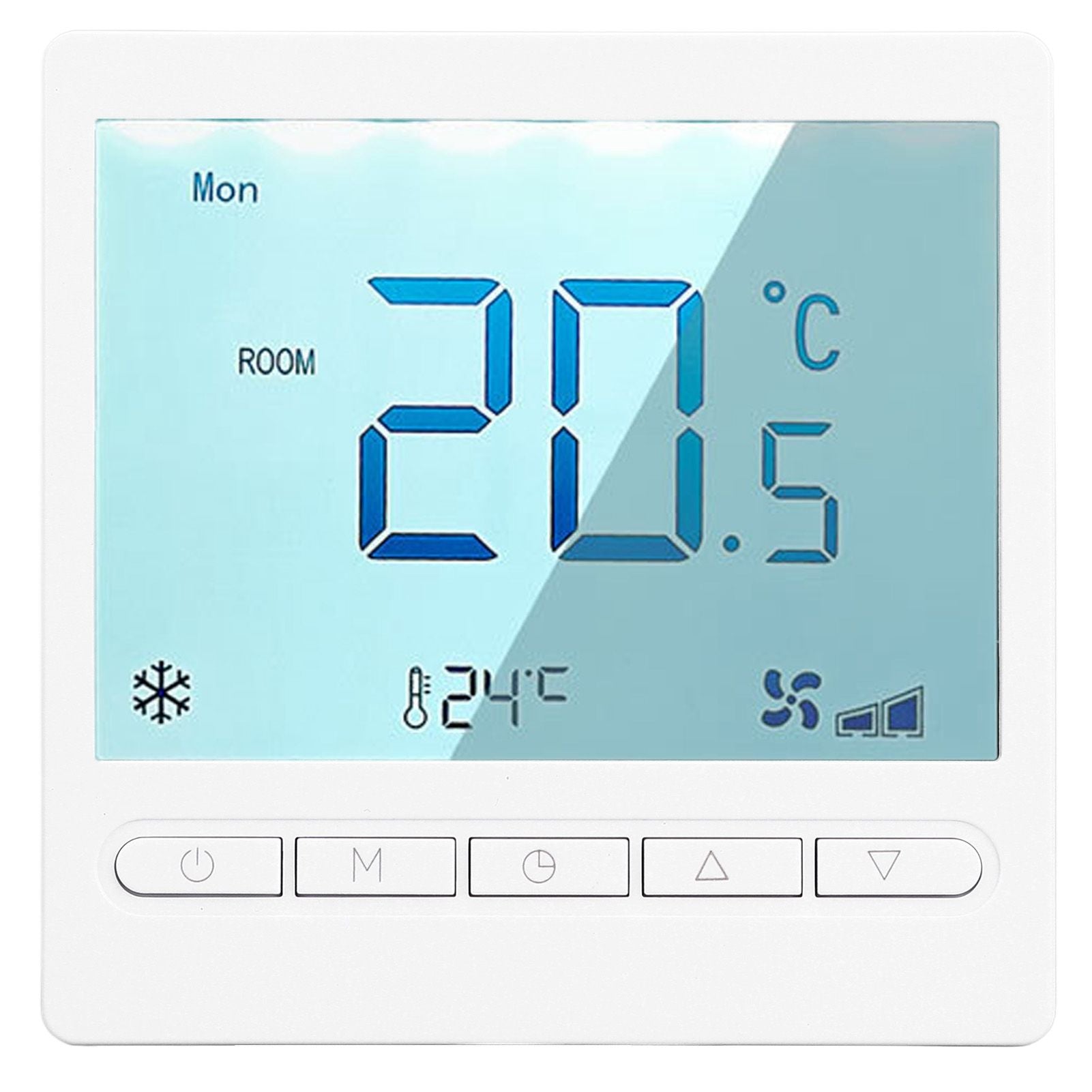 Programmable Thermostat High Accuracy Large Screen LCD Thermostat for Living Room Bedroom Dining Room Hall AC230V