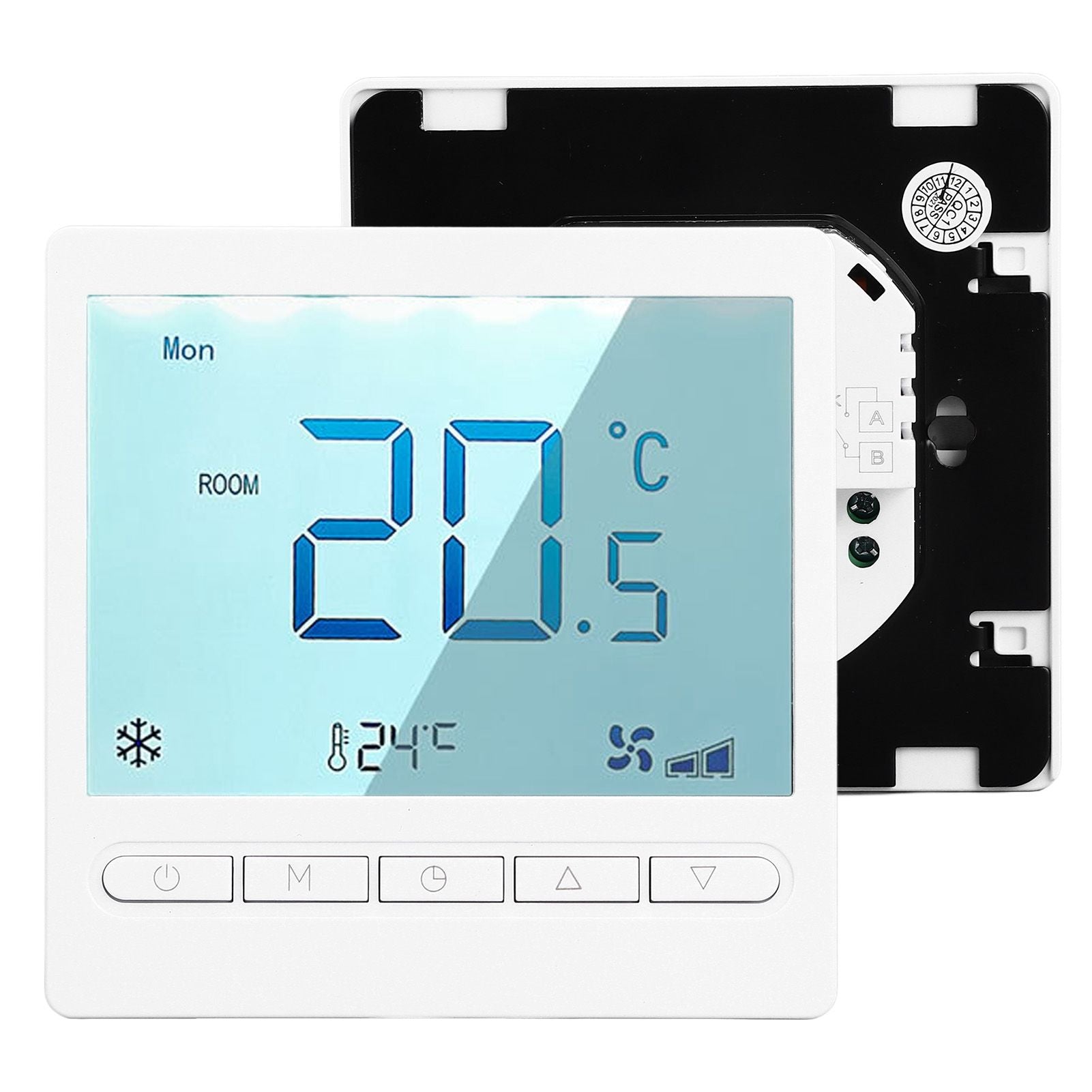 Programmable Thermostat High Accuracy Large Screen LCD Thermostat for Living Room Bedroom Dining Room Hall AC230V