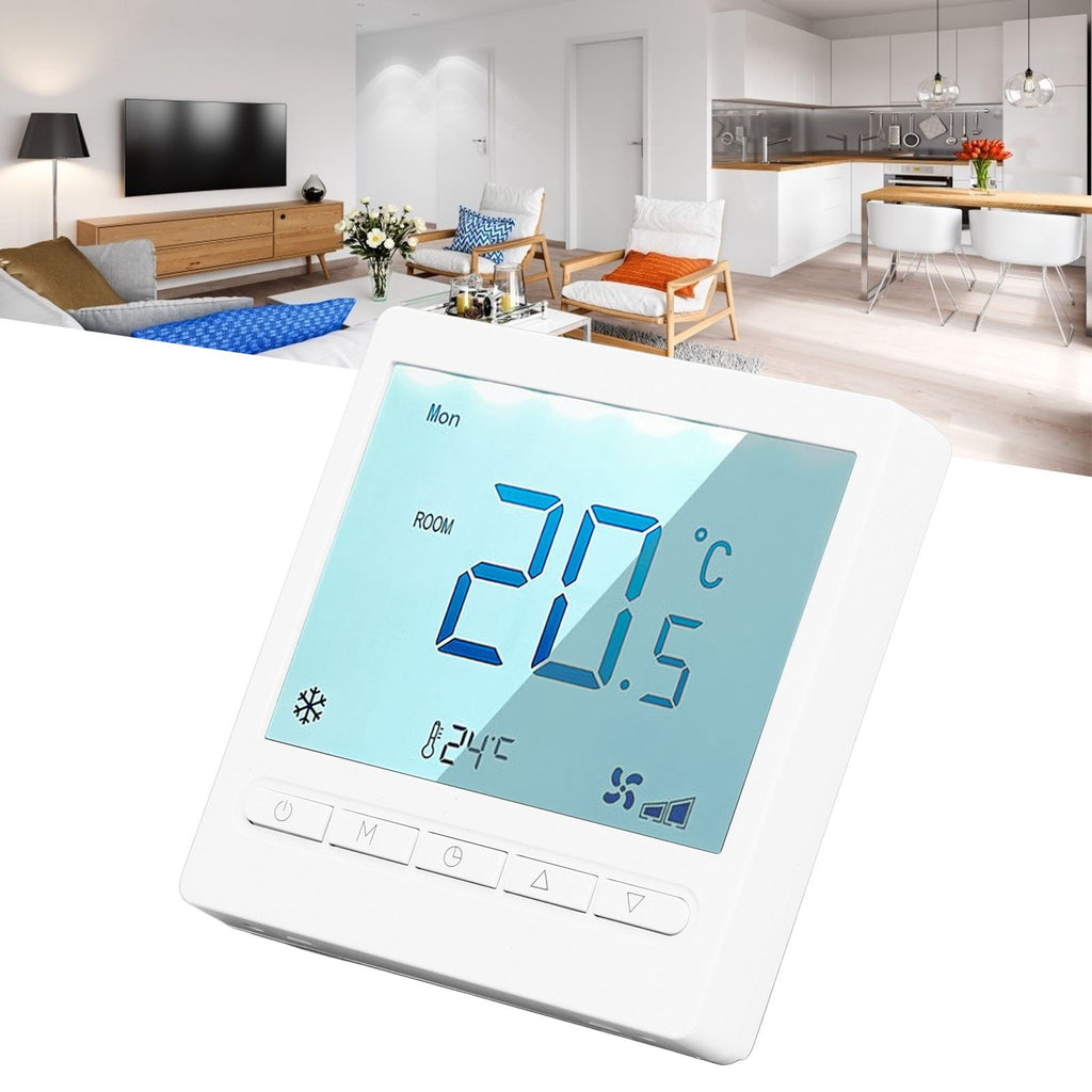 Programmable Thermostat High Accuracy Large Screen LCD Thermostat for Living Room Bedroom Dining Room Hall AC230V