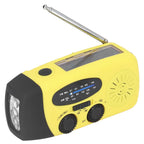Hand Crank Solar Radio Multifunctional Emergency Radio LED Radio with Flashlight for Outdoor CampingYellow Europe