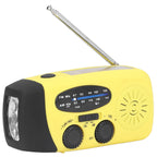 Hand Crank Solar Radio Multifunctional Emergency Radio LED Radio with Flashlight for Outdoor CampingYellow Europe
