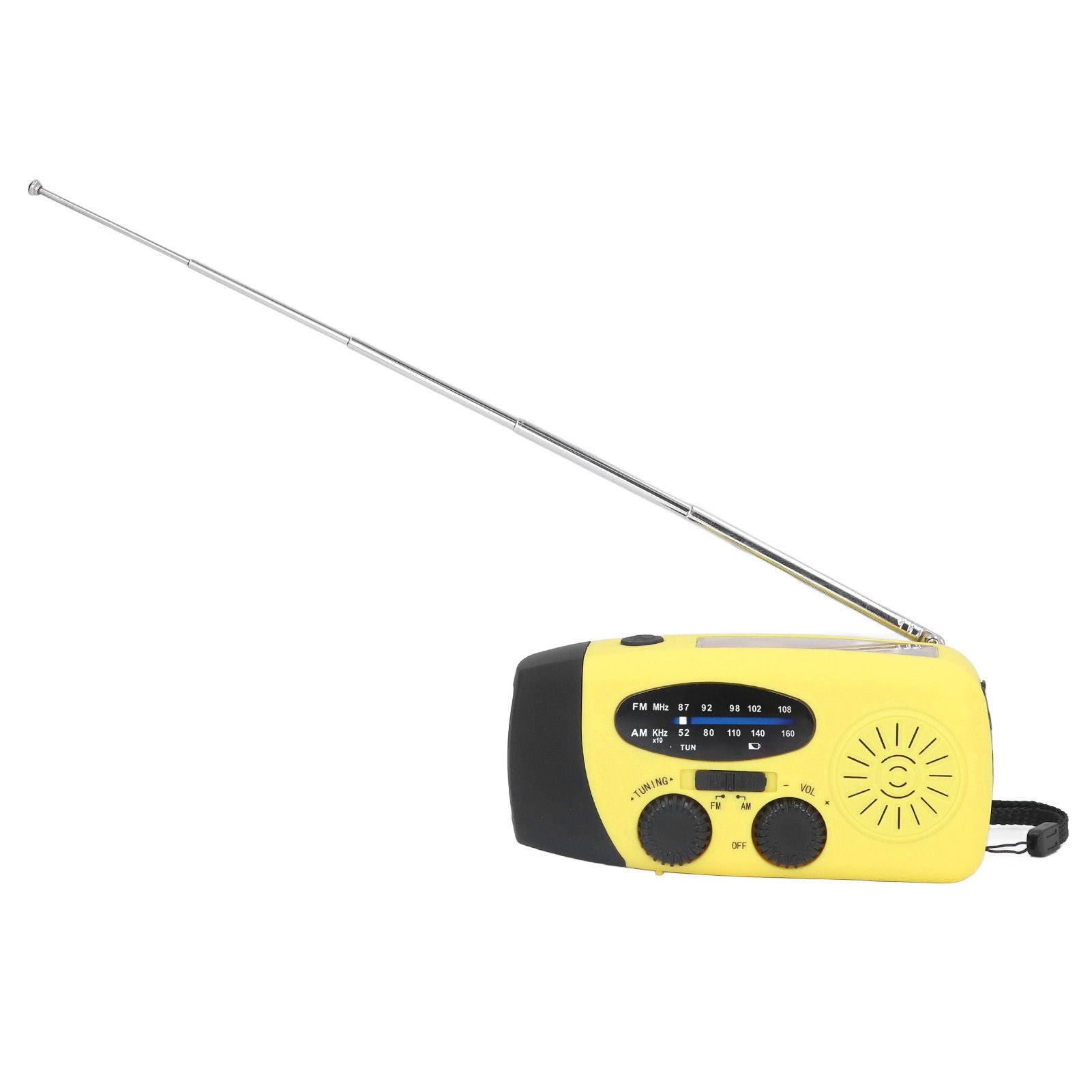 Hand Crank Solar Radio Multifunctional Emergency Radio LED Radio with Flashlight for Outdoor CampingYellow Europe