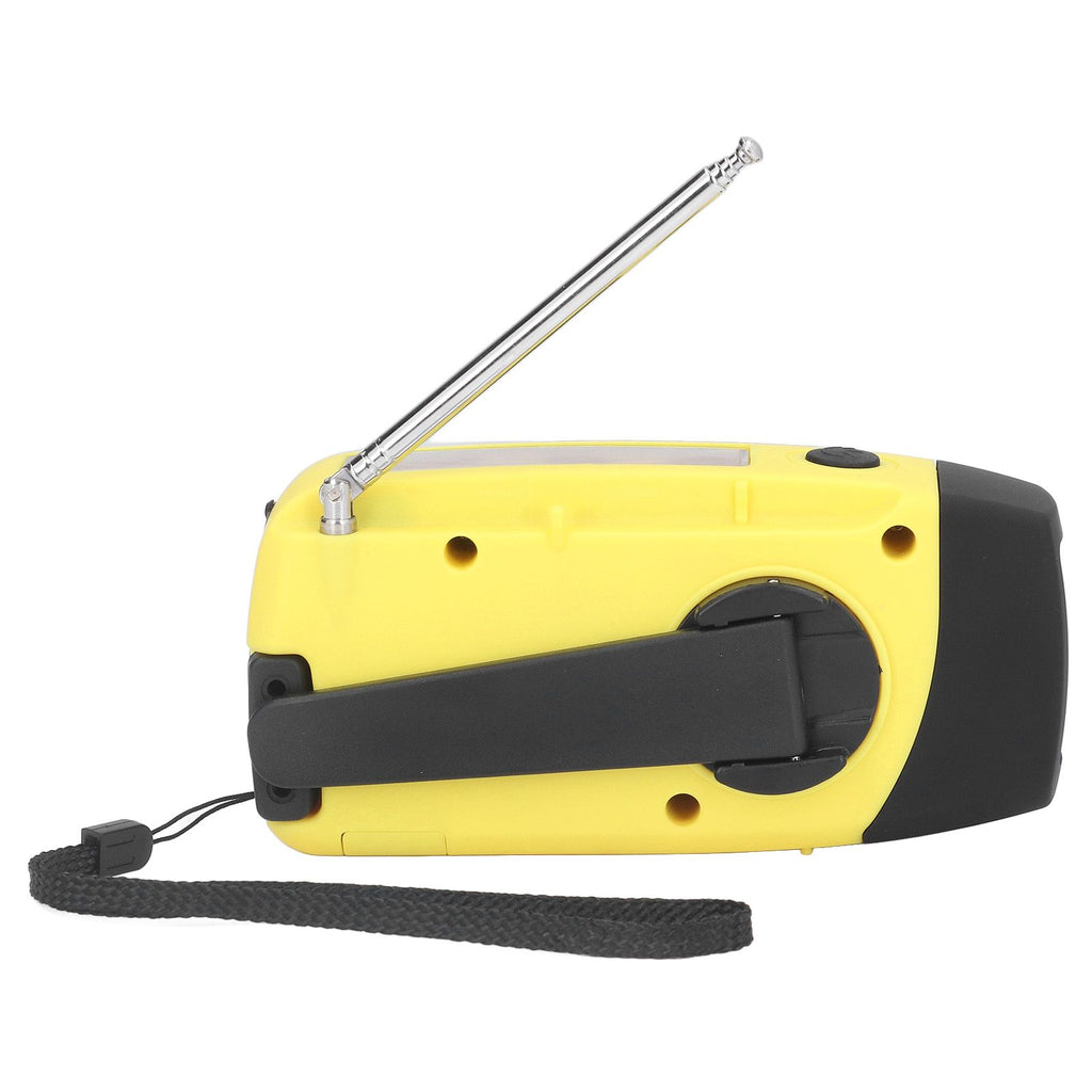 Hand Crank Solar Radio Multifunctional Emergency Radio LED Radio with Flashlight for Outdoor CampingYellow Europe