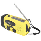 Hand Crank Solar Radio Multifunctional Emergency Radio LED Radio with Flashlight for Outdoor CampingYellow Japanese