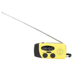 Hand Crank Solar Radio Multifunctional Emergency Radio LED Radio with Flashlight for Outdoor CampingYellow Japanese