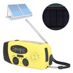 Hand Crank Solar Radio Multifunctional Emergency Radio LED Radio with Flashlight for Outdoor CampingYellow Japanese
