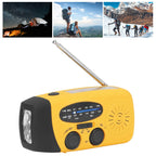 Hand Crank Solar Radio Multifunctional Emergency Radio LED Radio with Flashlight for Outdoor CampingOrange Europe