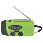Hand Crank Solar Radio Multifunctional Emergency Radio LED Radio with Flashlight for Outdoor CampingGreen America