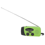 Hand Crank Solar Radio Multifunctional Emergency Radio LED Radio with Flashlight for Outdoor CampingGreen America