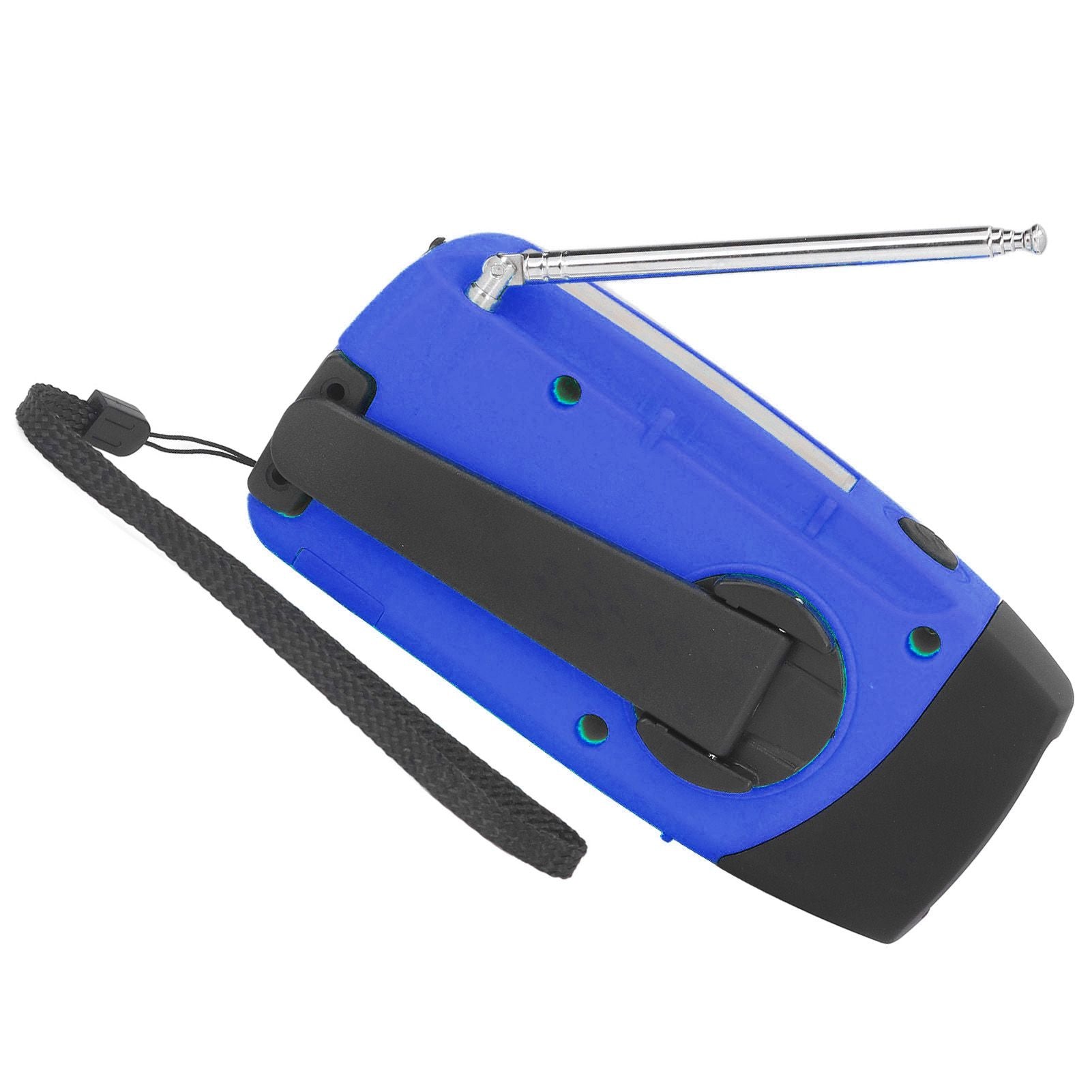 Hand Crank Solar Radio Multifunctional Emergency Radio LED Radio with Flashlight for Outdoor CampingBlue America