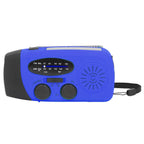 Hand Crank Solar Radio Multifunctional Emergency Radio LED Radio with Flashlight for Outdoor CampingBlue Europe